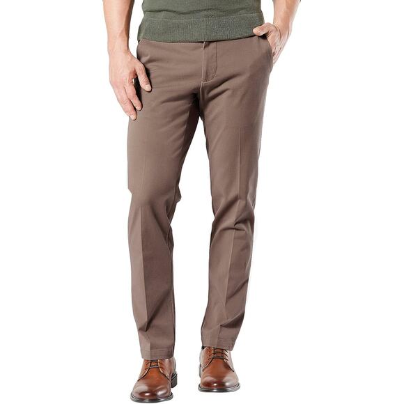 NWT Dockers Men's Straight Fit , 360 Flex PantsR/ BT, Dark Pebble, 36W x 32L - Picture 1 of 3